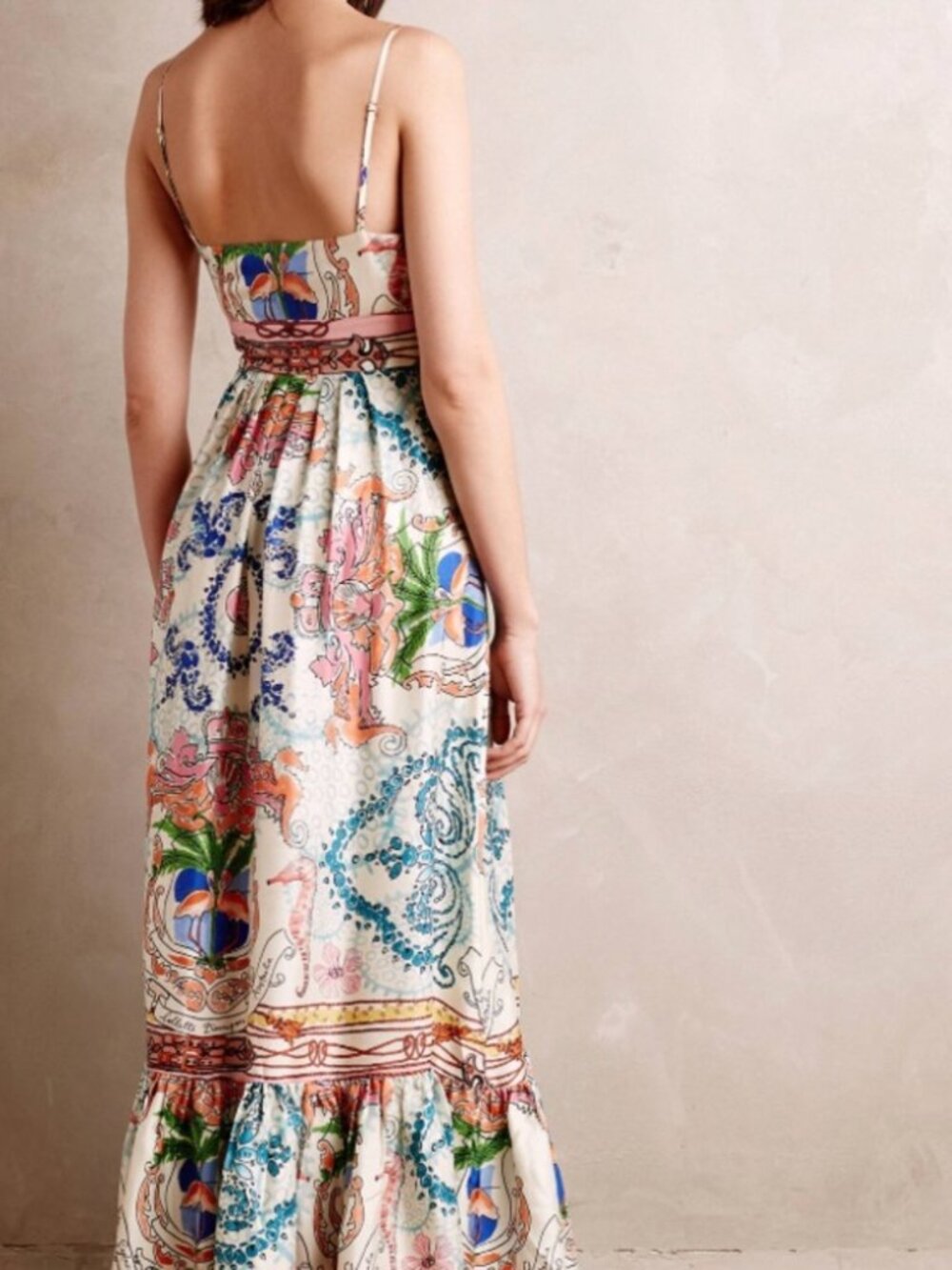 Collette Dinnigan 100% Silk Seaside print maxi dress - Picture 2 of 5